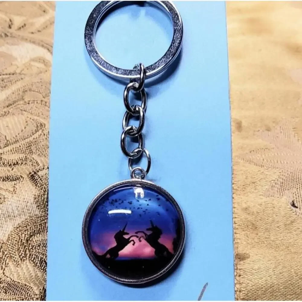 D747 Double Horns Key Chain